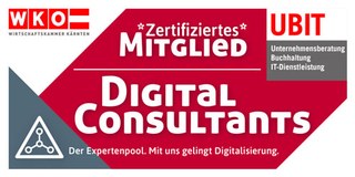 Digital Consultants – zertifiziertes Mitglied (Wirtschaftskammer Kärnten, Fachgruppe UBIT)